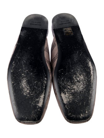 Balenciaga Monogram Pattern Canvas Mules