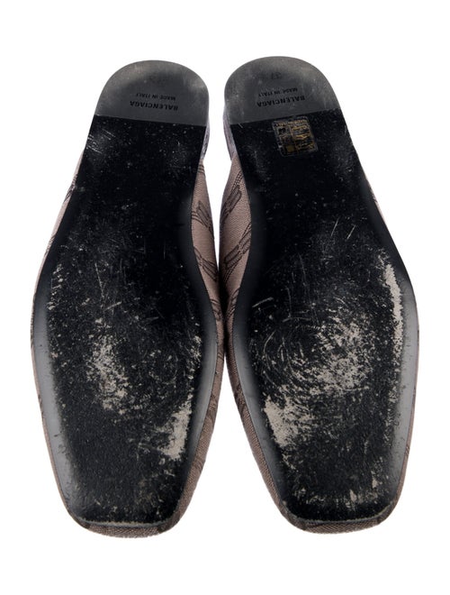 Balenciaga Monogram Pattern Canvas Mules