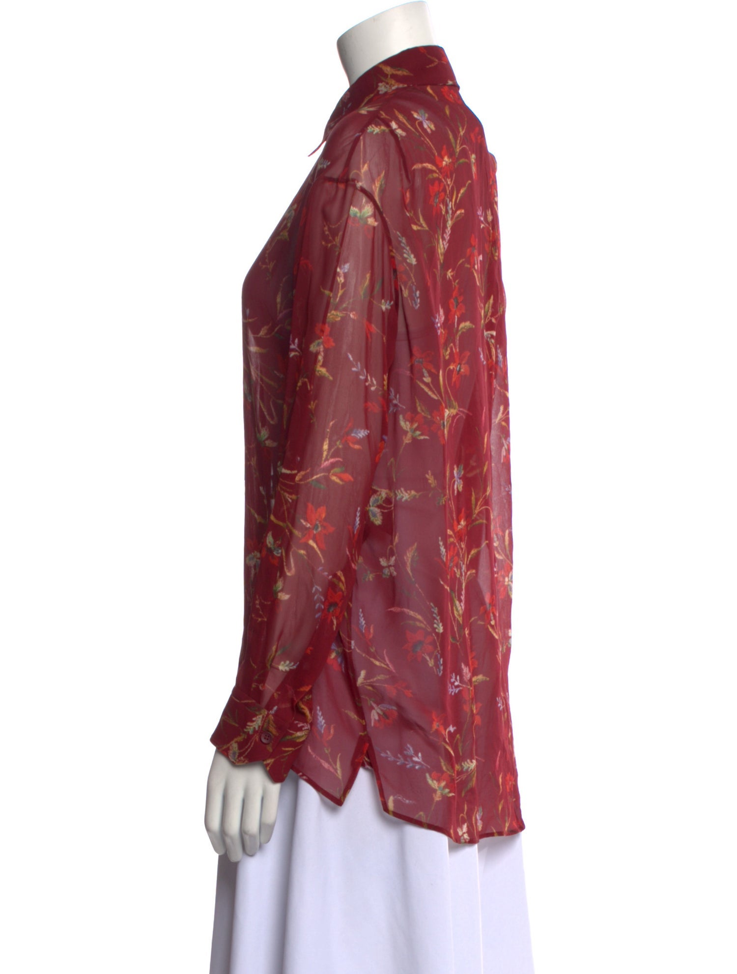 Balenciaga 2016 Silk Button-Up Top