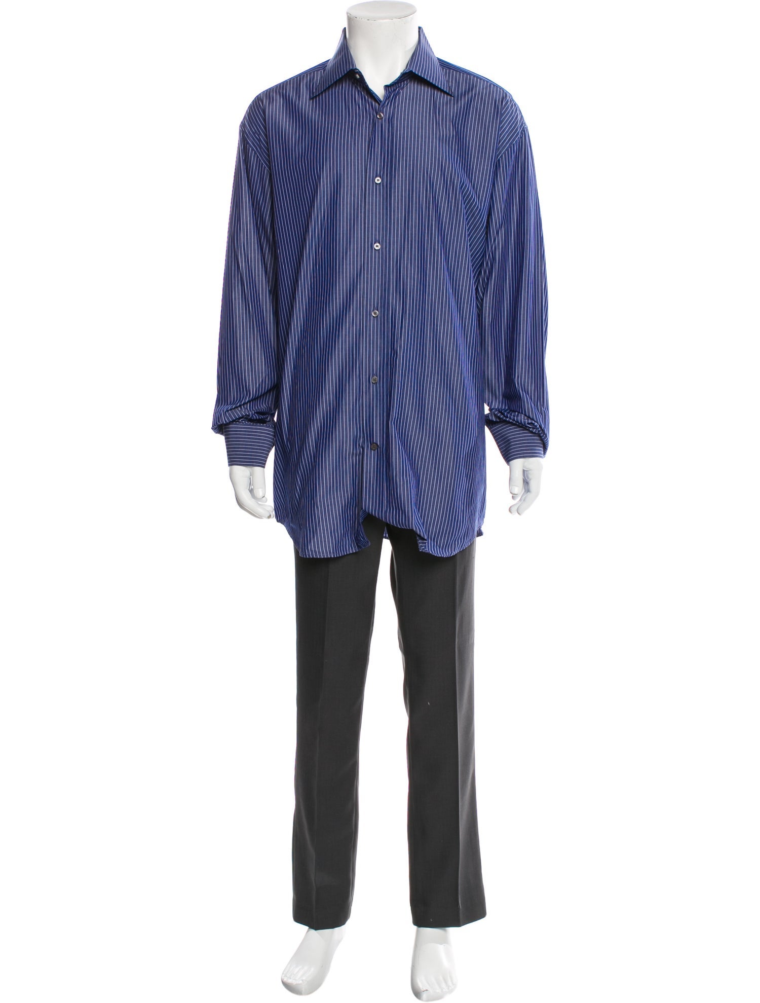 Balenciaga Vintage Striped Dress Shirt