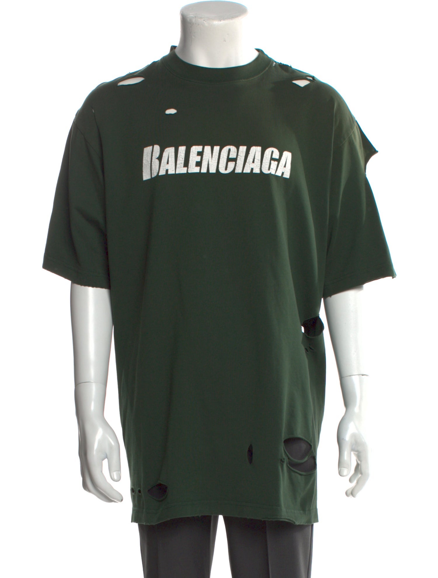 【BALENCIAGA】Crew Neck Graphic Print Short Sleeve T-Shirt Balenciaga Short sleeve crew neck graphic print t-shirt