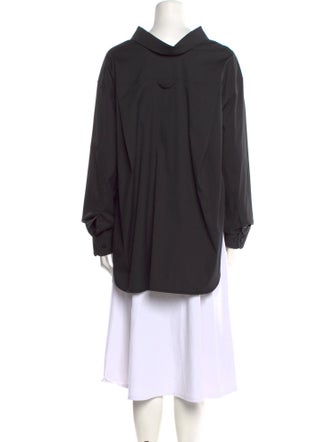 Balenciaga 2018 Tonal Logo Long Sleeve Tunic