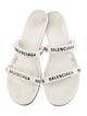 Balenciaga Logo Leather Slides
