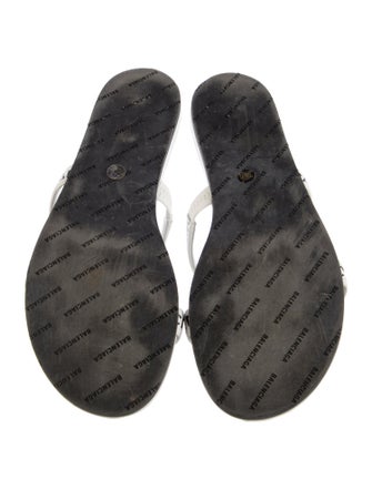 Balenciaga Logo Leather Slides