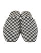 Balenciaga Leather Plaid Print Mules