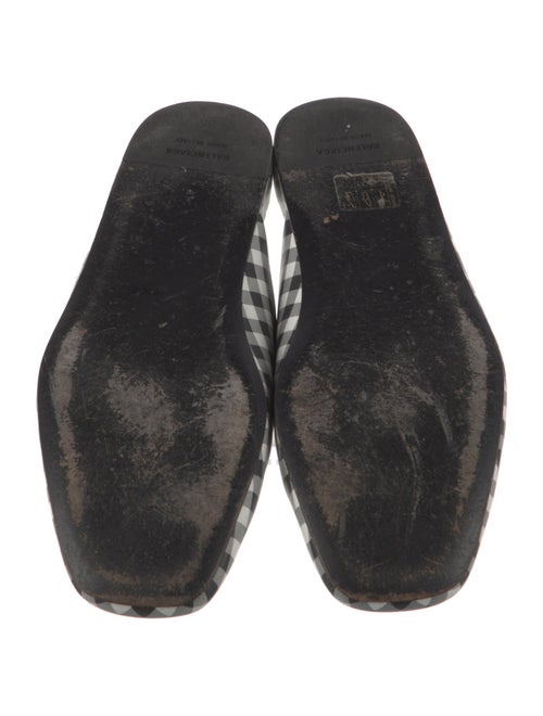 Balenciaga Leather Plaid Print Mules