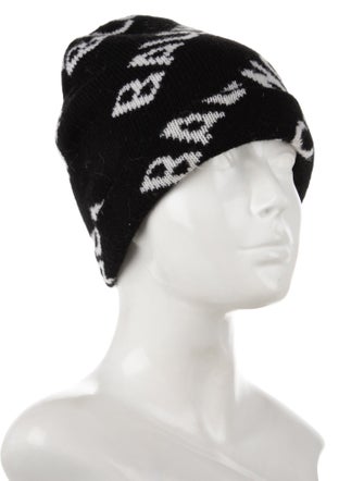 Balenciaga Monogram Logo Cashmere Beanie