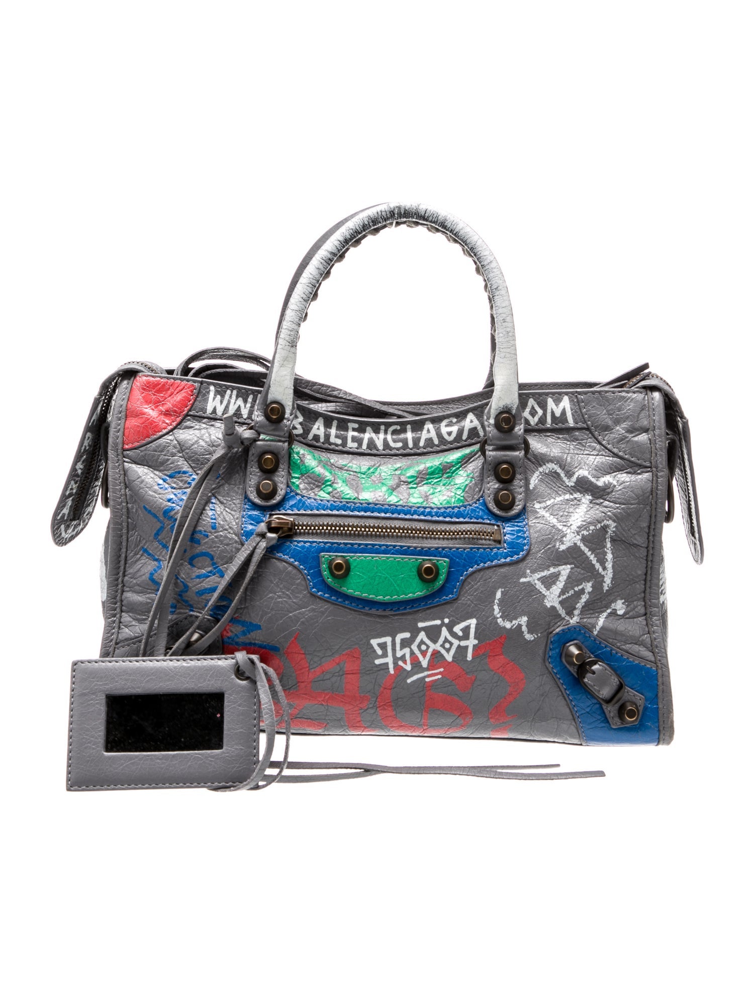 Balenciaga Leather Motocross Classic City Small