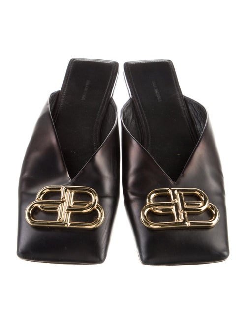 Balenciaga BB Square Calf Leather Mules