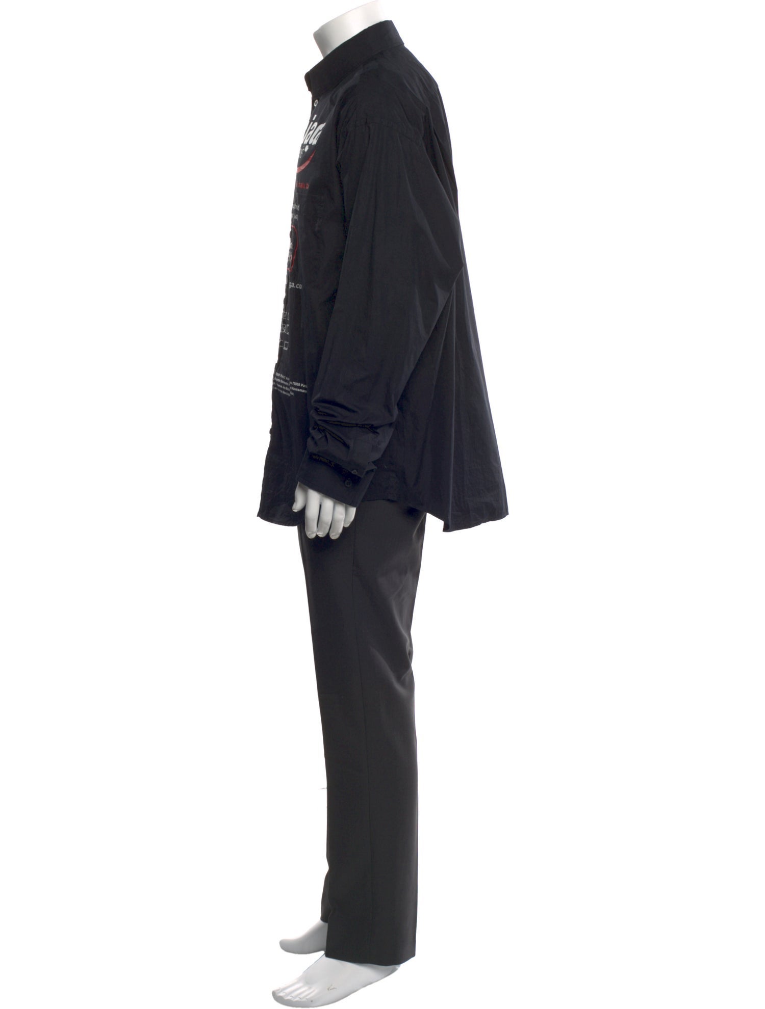 Balenciaga 2021 Graphic Print Denim Shirt