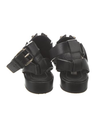 Balenciaga Leather Studded Accents Flats