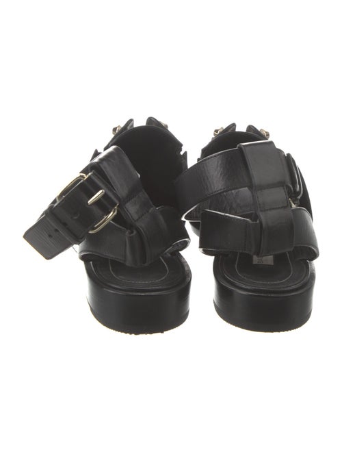 Balenciaga Leather Studded Accents Flats