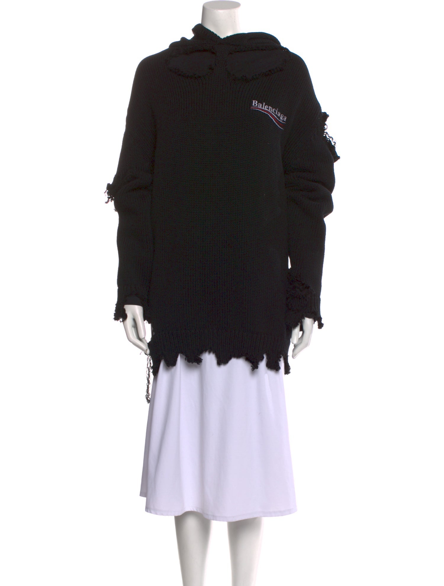 Balenciaga 2021 X Political Campaign Logo Hoodie