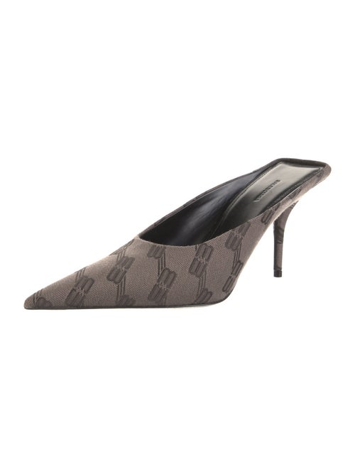 Balenciaga Monogram Pattern Canvas Mules