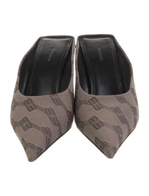 Balenciaga Monogram Pattern Canvas Mules