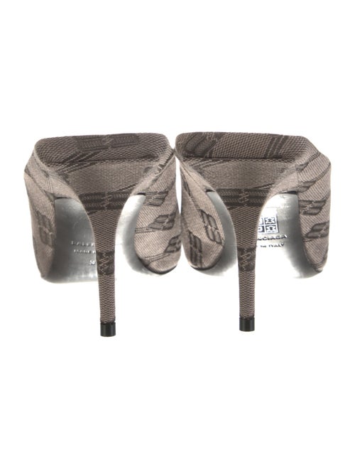 Balenciaga Monogram Pattern Canvas Mules