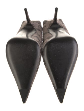 Balenciaga Monogram Pattern Canvas Mules