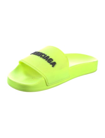 Balenciaga Rubber Graphic Print Slides