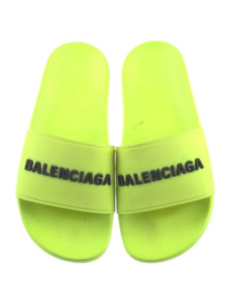 Balenciaga Rubber Graphic Print Slides