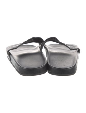 Balenciaga Leather Printed Slides