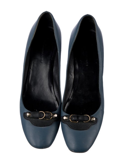 Balenciaga Leather Colorblock Pattern Pumps