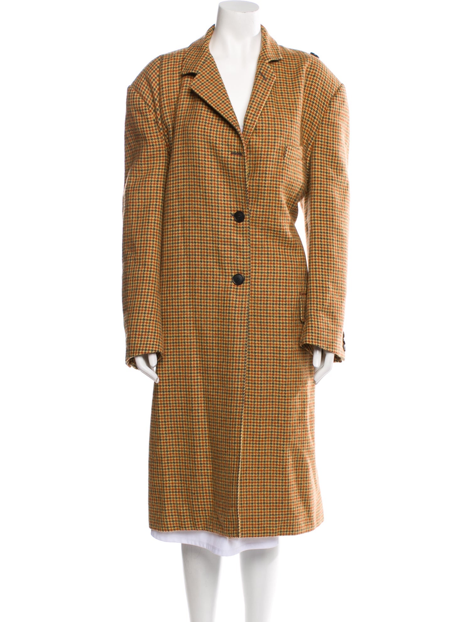 Balenciaga 2017 'Houndstooth Asymmetrical' Coat