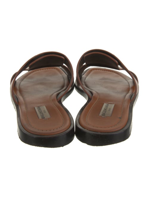 Balenciaga Leather Cutout Accent Slides