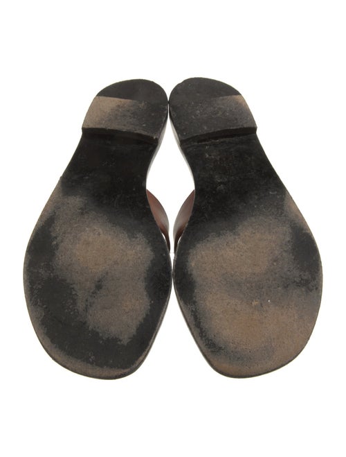 Balenciaga Leather Cutout Accent Slides