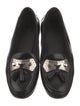 Balenciaga Leather Tassel Accents Loafers