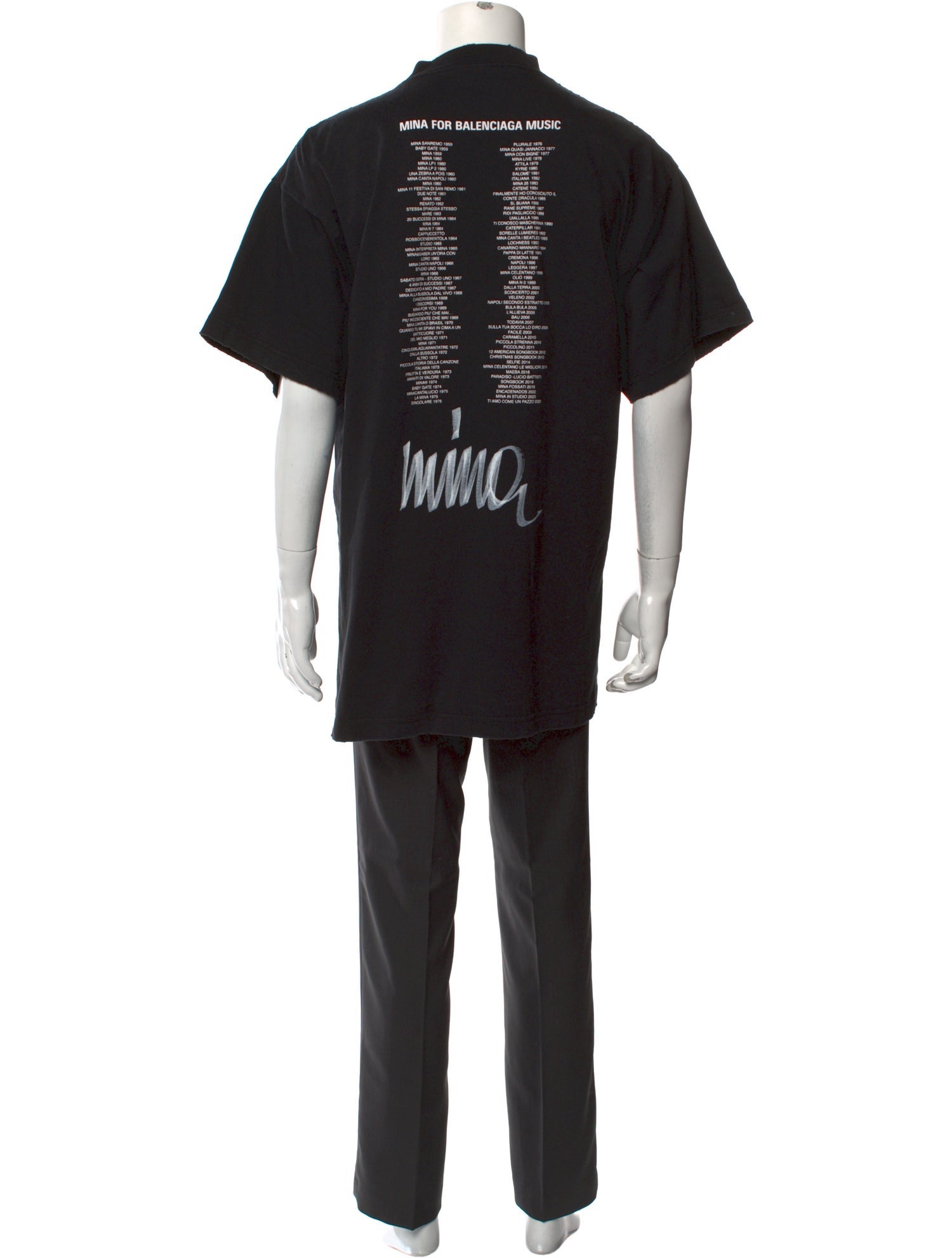 Balenciaga 2024 'Music Mina' T-Shirt - Black T-Shirts, Clothing