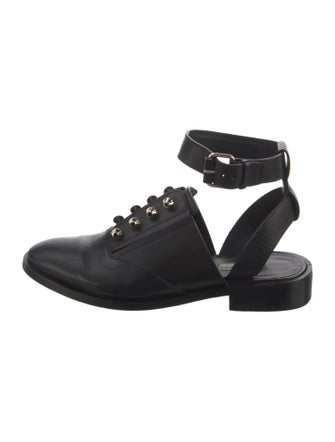 Balenciaga Leather Studded Accents Oxfords