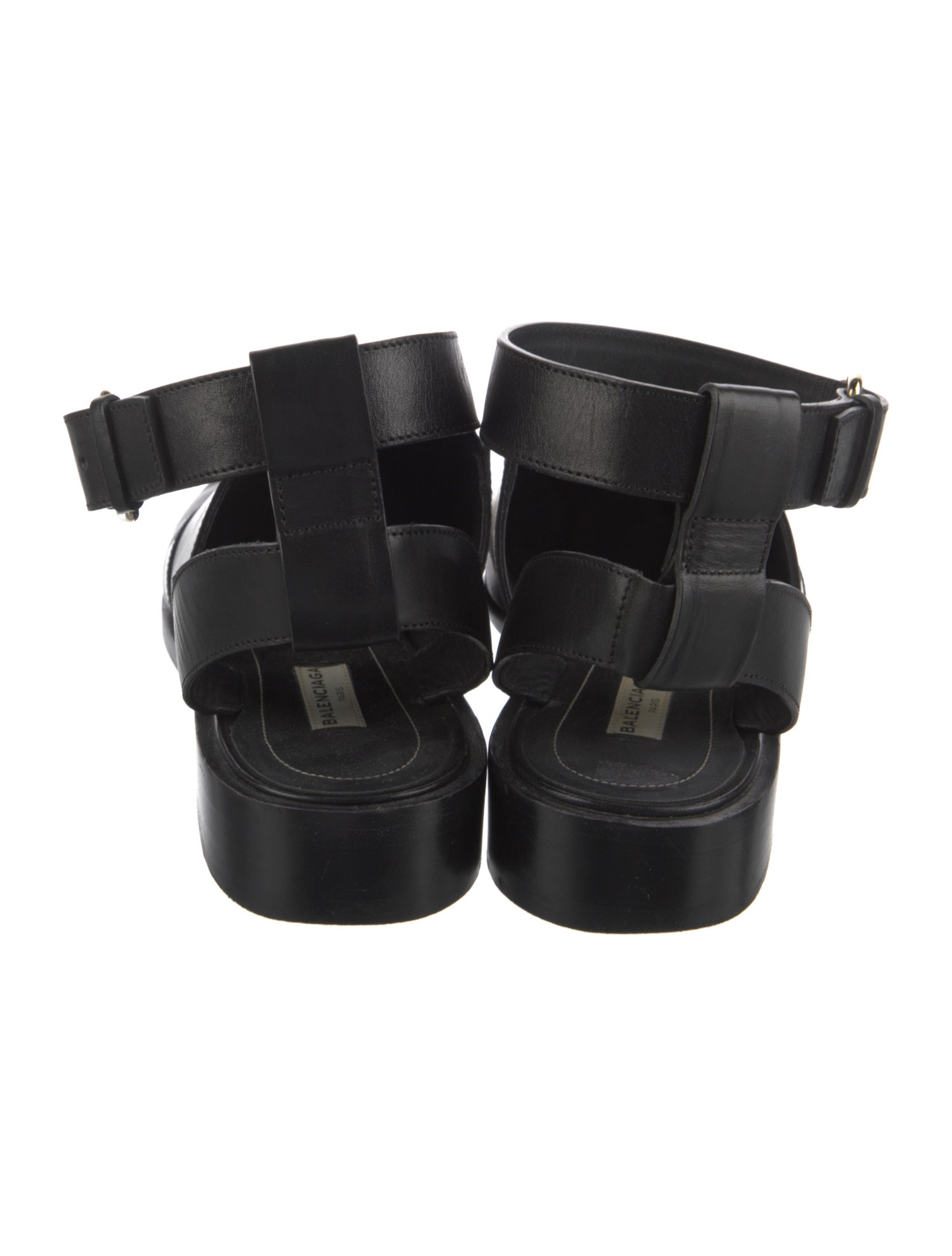 Balenciaga Leather Studded Accents Oxfords