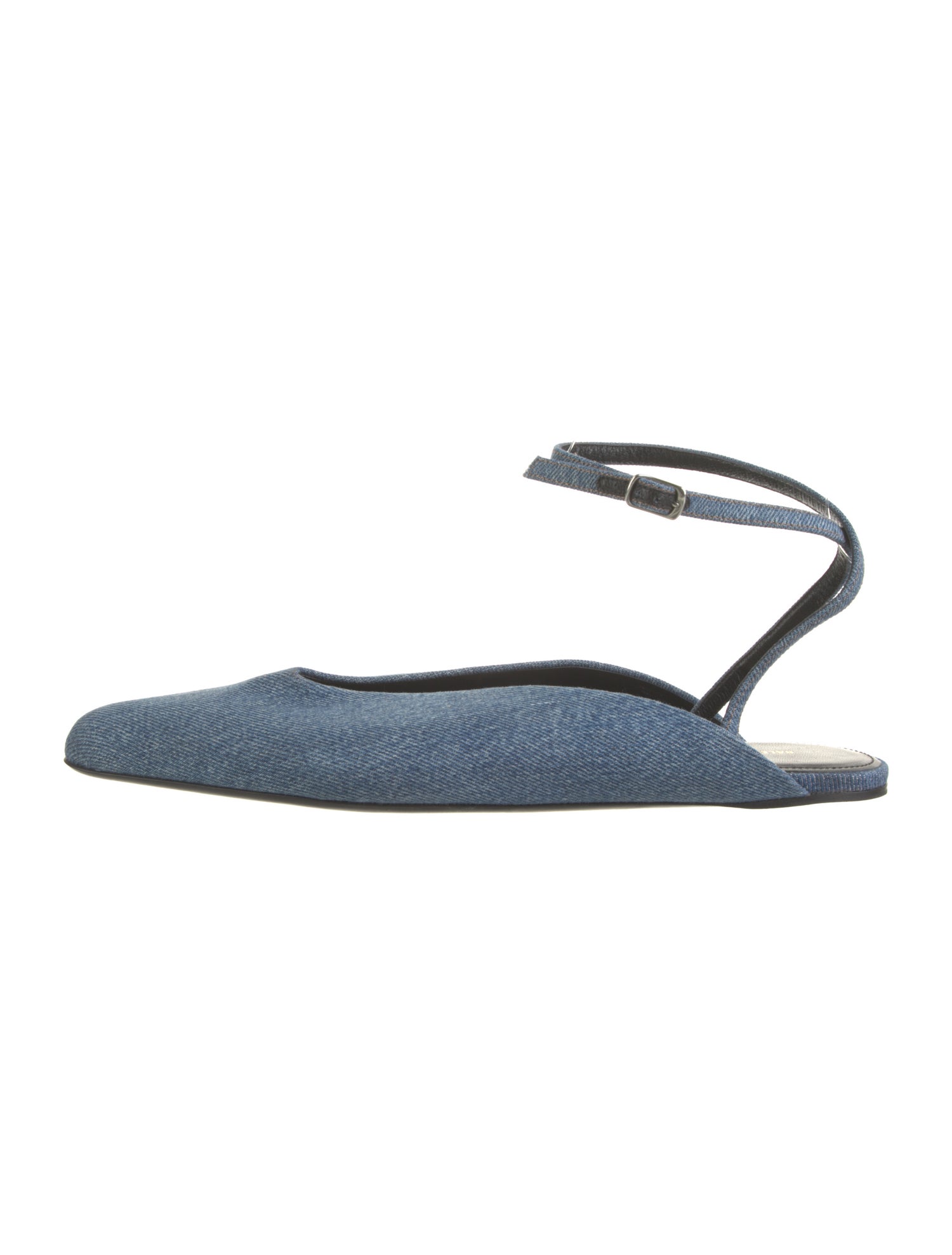 Balenciaga Denim Slingback Flats