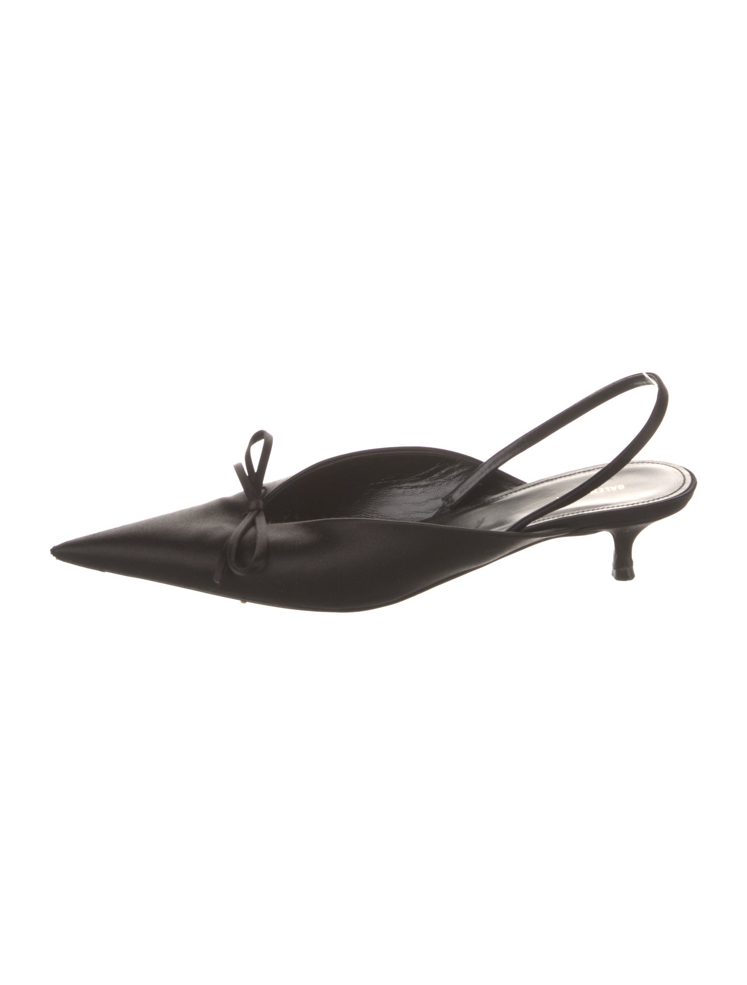 Balenciaga Satin Bow Accents Slingback Pumps