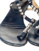 Balenciaga Leather Studded Accents T-Strap Sandals