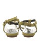 Balenciaga Leather Studded Accents T-Strap Sandals