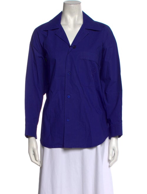 Balenciaga 2021 Long Sleeve Button-Up Top