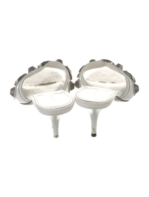 Balenciaga Leather Studded Accents Slides