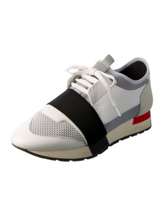 Balenciaga Race Runner 'White Black Grey' Athletic Sneakers