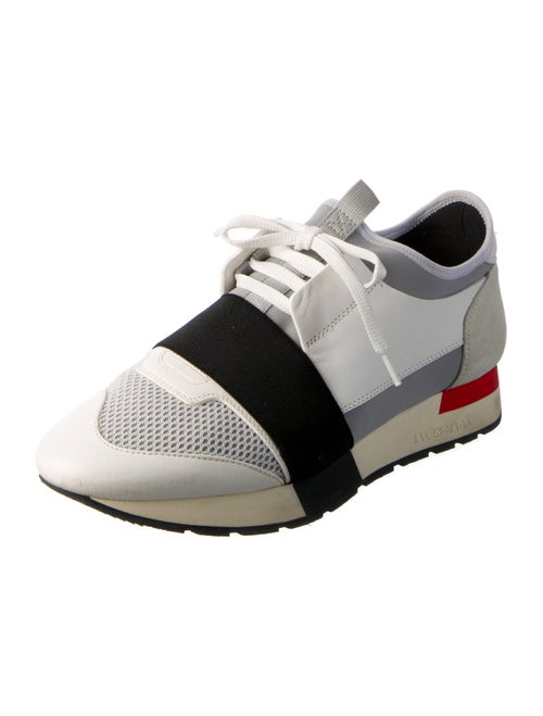 Balenciaga Race Runner 'White Black Grey' Athletic Sneakers