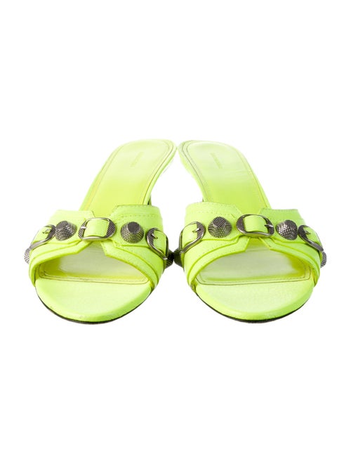 Balenciaga Leather Studded Accents Slides