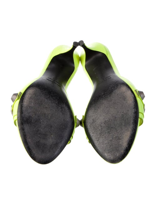 Balenciaga Leather Studded Accents Slides