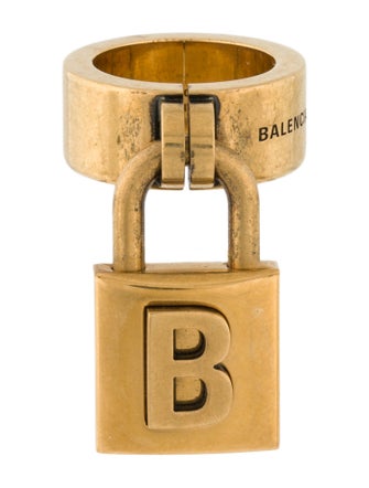 Balenciaga Padlock Band Ring