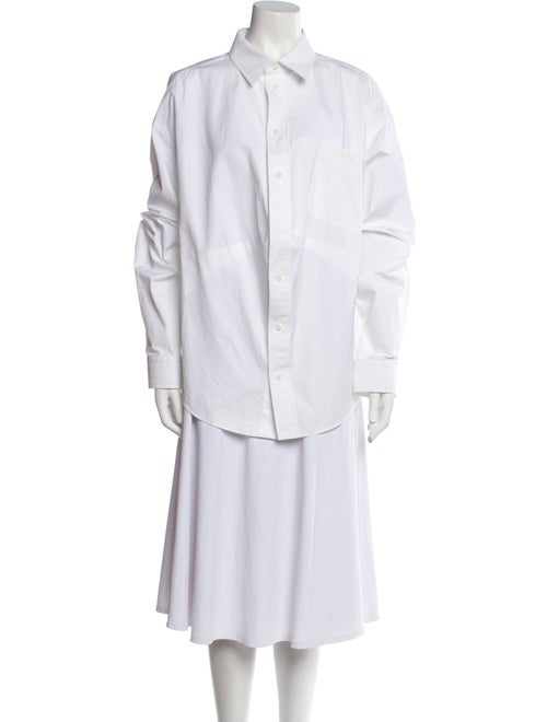 Balenciaga 2019 Long Sleeve Button-Up Top