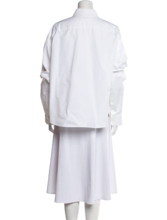 Balenciaga 2019 Long Sleeve Button-Up Top