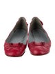 Balenciaga Leather Lasercut Accents Ballet Flats