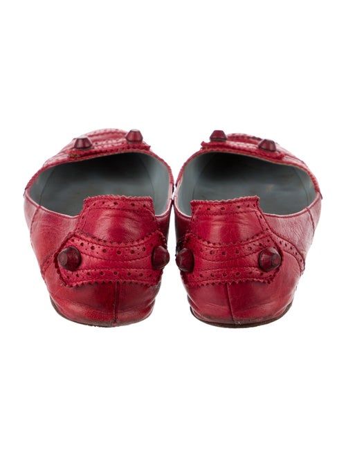 Balenciaga Leather Lasercut Accents Ballet Flats