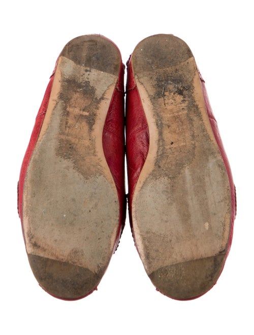 Balenciaga Leather Lasercut Accents Ballet Flats