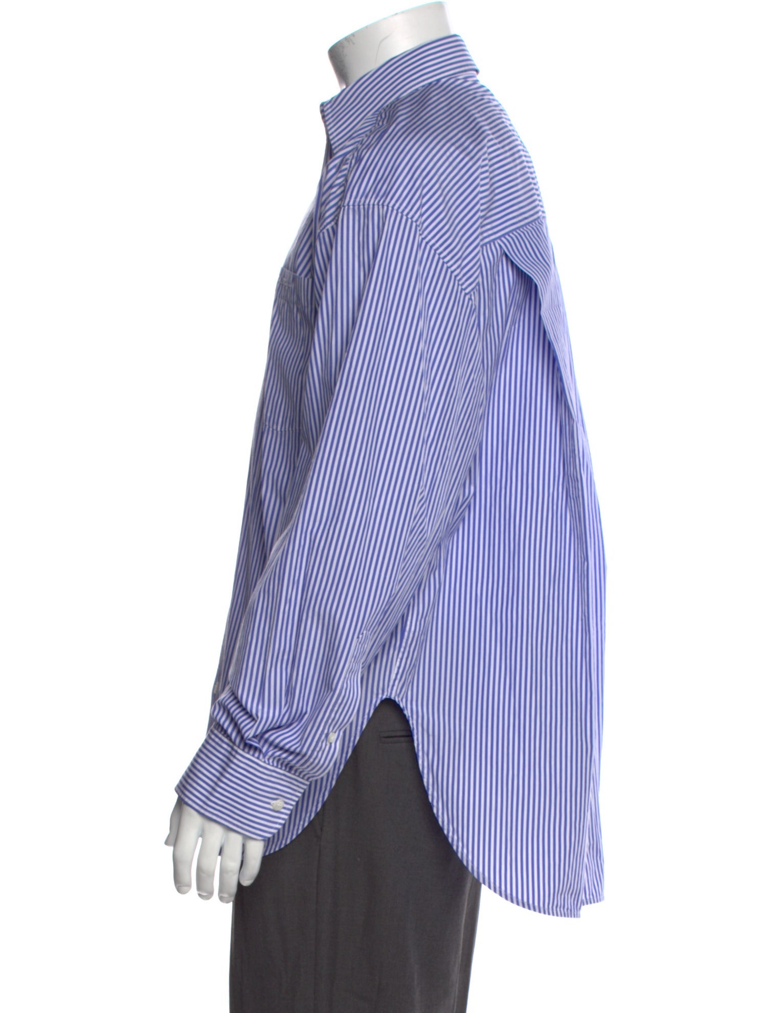 Balenciaga 2017 Striped Dress Shirt