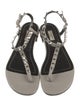 Balenciaga Leather Studded Accents Sandals